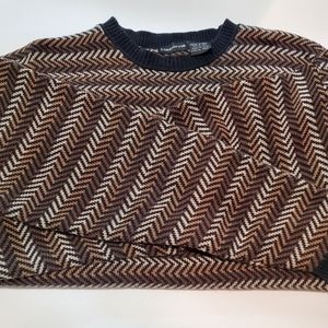 Vintage Claiborne Brown Stripped Sweater